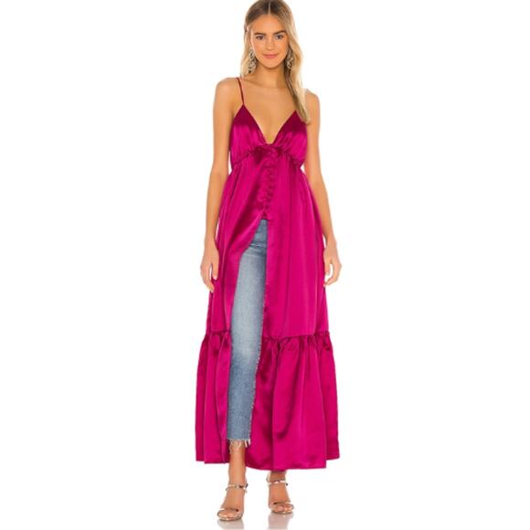 Lovers and Friends Dawson Maxi Top in Magenta NWT Size Small - Picture 1 of 3